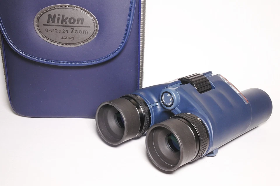 [Almost MINT] Nikon Zoom Binoculars 6-12x24 D CF 6.9° at 6x w/Case From JAPAN - Image 1 of 4