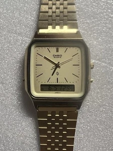 Vintage Casio AQ-320G Gold Tone Analog/digital Wrist Watch - Picture 1 of 13