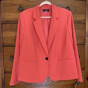 Nine West Blazer Womens Sz 18W Orange Jacket Professional Stretch Office Career - Picture 1 of 5