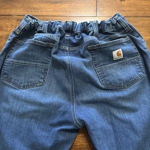 Carhartt Men's Jeans 40x32 Blue Denim Relaxed Fit Rugged Flex Straight Leg - Picture 1 of 6