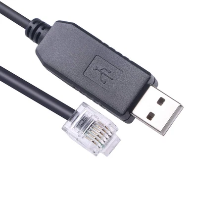 USB Serial Cable for APC PDU, RJ11 RJ12 6P6C RS232 FT232R Cable for APC Rack PDU - Image 1 of 4