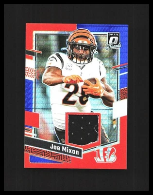 2023 Joe Mixon Patch Donruss Optic Threads  #DT-JM Blue Hyper Prizm Bengals  - Image 1 of 3