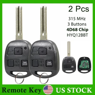 2 For 2004 2005 2006 Lexus RX330 Remote Key Fob Entry 3 Buttons HYQ12BBT Foto 1 de 4