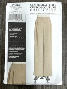 Vogue 8652 Claire Shaeffer Custom Couture Pants size 8-14 Uncut Sewing Pattern - Picture 1 of 3