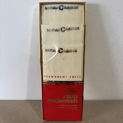 Pañuelos de tela Springmaid vintage nuevos de colección bordados letra C caja de regalo Foto 1 de 4