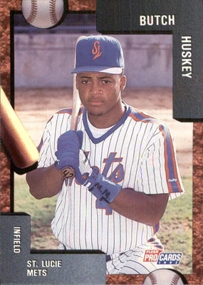 Butch Huskey 1992 Fleer ProCards #1752 RC St. Lucie Mets *AutographDen* - Image 1 of 2