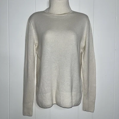 Suéter Caslon (Nordstrom) Marfil 100% Cachemira Cuello Alto Talla Grande Foto 1 de 4