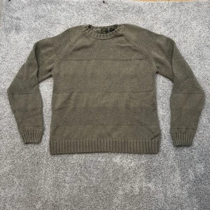 Timberland Sweater Mens XL Green Olive Knit Pullover Crewneck Cotton Outdoors - Picture 1 of 13