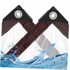 Waterproof Clear Tarp - with Grommets 4x8ft for Garden, Small Tarpaulin - Picture 1 of 8