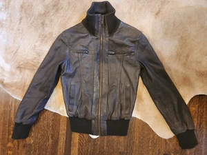 womens EMU brown soft sheepskin bomber jacket size S - Picture 1 of 5