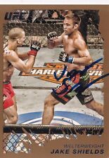 Jake Shields Signed 2011 Topps UFC Moment of Truth Gold Rookie Card #136 RC 129