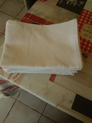lot de  6 grands torchons  coton/ metis 50 x 68 - Photo 1/2