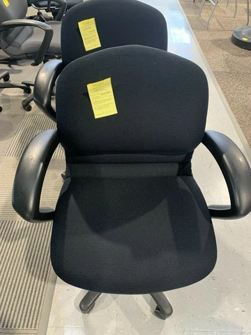 SteelCase Rally Chairs in Black Color Seat Fabric w/ Black Color Base Cover