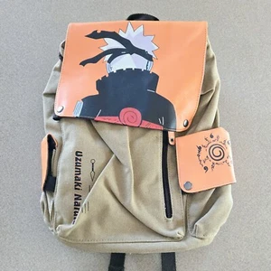 Mochila de Lona Uzumaki Naruto Bolso de Hombro Tostado y Naranja Bolso con Cordón Anime - Imagen 1 de 15