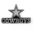 Autocollant emblème plastique chrome emblème NFL Dallas Cowboys taille avr. 3 3 3/4 x 2 1/2 pouces