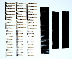 10 SET spine servo Futaba,JR, Spektrum HiTec maschio/femmina coppia spille placcate oro - Foto 1 di 4