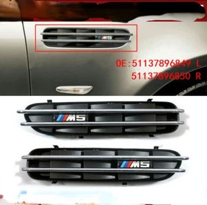For BMW 5 Series E60 E61 M5 1 Pair Side Fender Grille Vent Air Flow Grill - Bild 1 von 7