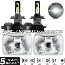 For Dodge W150/250/350 D100/150/250/350 Ramcharger Pair 5x7" 7x6" LED Headlights