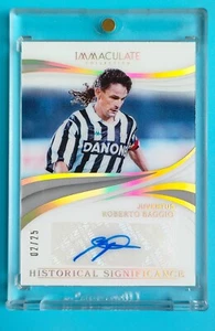 2018 Panini Immaculate Soccer Historical Significance Roberto Baggio Auto 2/25 - Picture 1 of 2