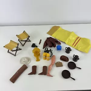 Accessori action figure vintage Mattel Big Jim calcio subacqueo sedie campeggio - Foto 1 di 14