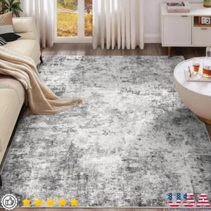 Washable Modern Abstract Area Rug Soft Non-Slip Carpet Indoor Home Decor Home - Picture 1 of 9