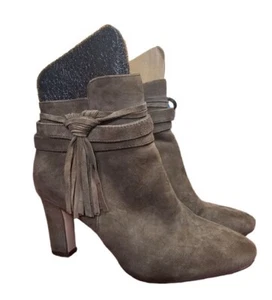 Lauren Ralph Lauren Belcia Fransen Wildleder Leder Stiefelette Retro Boho Gr. 8,5B - Bild 1 von 9