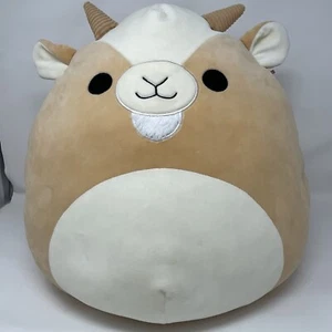 Squishmallows Grant the Farm Goat 16 inch Stuffed Plush Horned White Tan Pillow - Picture 1 of 16