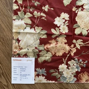 Richloom Fabric Moments Lacquer Floral Cotton Blend Pillow 16.5" x 16.5” NWT  - Picture 1 of 4