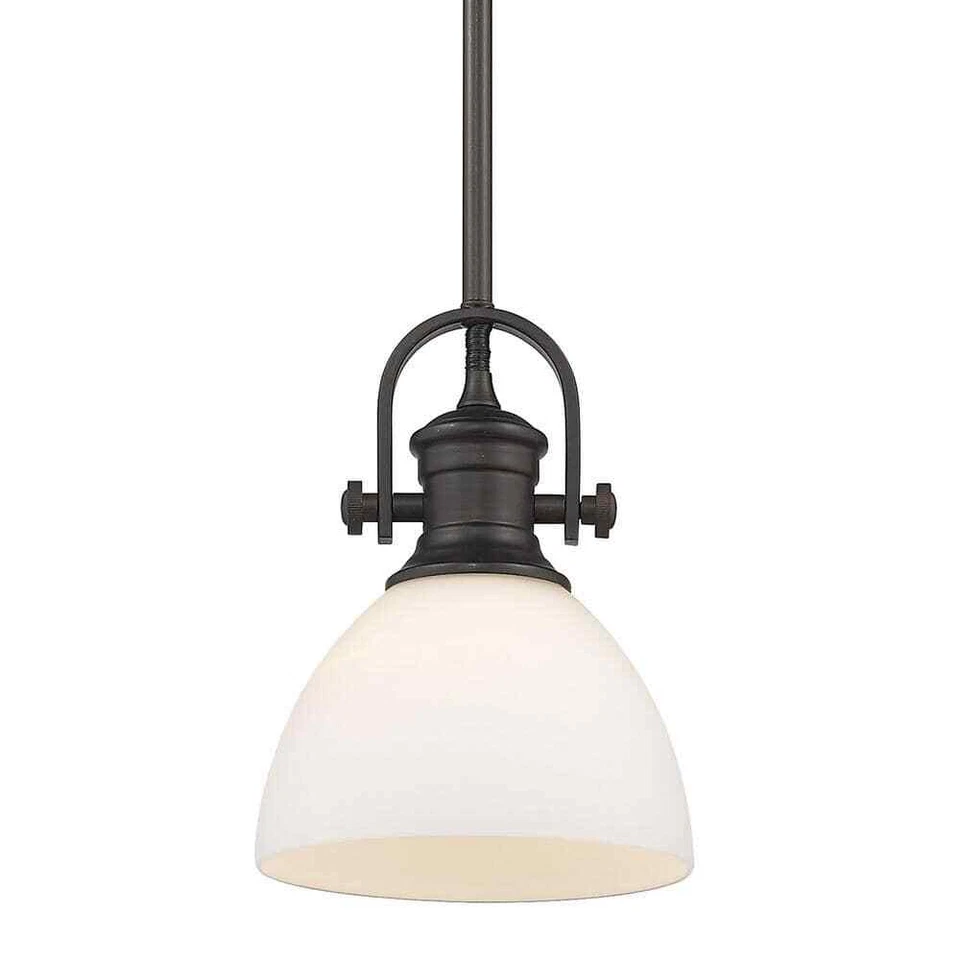 Golden Lighting Hines 1-light Rubbed Bronze Standard Mini Pendant / 287