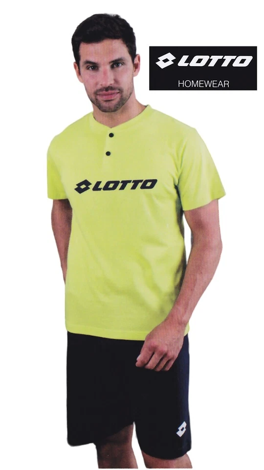 Lotto Hombre Pijama Manga Corta Media EN Jersey Algodón Cuello Serafín 46/60 Foto 1 de 1