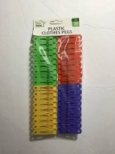 1 PACK 36 CT IDEAL HOGAR PINZAS PLÁSTICO MULTICOLOR - Imagen 1 de 1