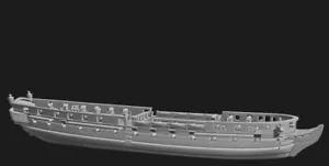 1/1200th British 36-gun Frigate - Picture 1 of 2