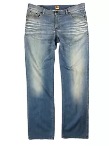 Boss Orange Label Straight Jeans Men's Size 38 Light Wash Button-Fly - Picture 1 of 10