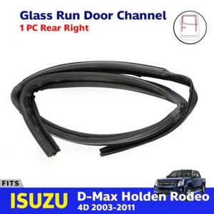 Glass Run Door Channel Rubber Rear RH Fits Isuzu D-Max TFR 4D Truck 2003-11 EBEZ - Picture 1 of 6