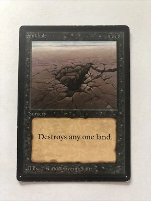 Sinkhole X (1) Beta MTG - Excellent/Near Mint - *See Scans* - 4RCards - Image 1 of 2