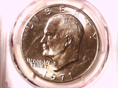 1971 D Eisenhower Dollar PCGS MS 64 40919216 - Image 1 of 3