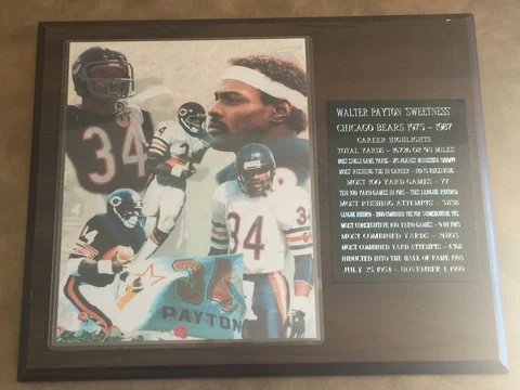Chicago Bears Walter Payton Football "sweetness" commemorative plaque Cover