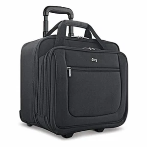 Solo New York Bryant Rolling Laptop Bag, Black, 14" x 16.8" x 5" - Picture 1 of 8