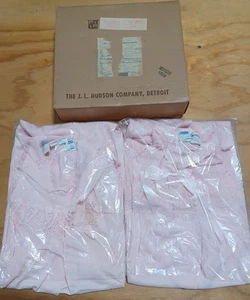 2 Vintage 1960s Lady Edso Pink House Coat/Blouse Size M in Catalog Order Box - Picture 1 of 8