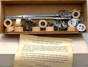 HO RED BALL WESTERN ELECTRIC FLAT CAR WITH REELS - Picture 1 of 1