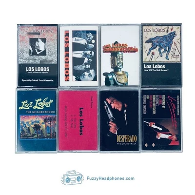 (8) Los Lobos Cassette Tapes: Colossal Head Neighborhood Wolf Desperado TESTED - Image 1 of 4
