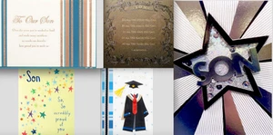 FOR SON Classic Papyrus GRADUATION CARD 3D / HM / Foiled $6 - $8 Retail - Bild 1 von 5