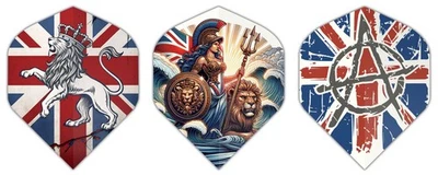 Dart Flights 10 Sets DartsClearance British Themed 100 micron choice of designs - Image 1 of 4