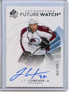 2017-18 UD Upper Deck SP Authentic Future Watch AUTO #122 JT Compher RC #404/999 - Picture 1 of 2