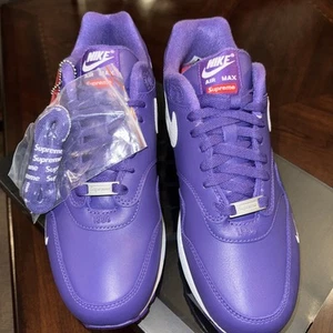 Nike Supreme x Air Max 1 '87 SP Varsity Purple Mens 10 - Picture 1 of 5