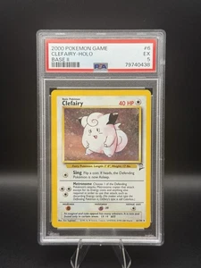 2000 Pokemon Clefairy #6/130 Holo PSA 5 Base II - Picture 1 of 2