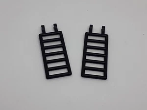 2 x Lego® escalera con clips negro 6020 valla barrera rejilla - Imagen 1 de 2