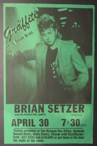 Brian Setzer Concert Poster @ Graffiti in Pittsburgh  11" X 17" ! - Picture 1 of 1