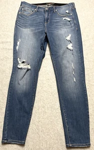 Women's Torrid Sky High Skinny Premium Stretch Distressed Jeans Size 16R - VGUC - Picture 1 of 10