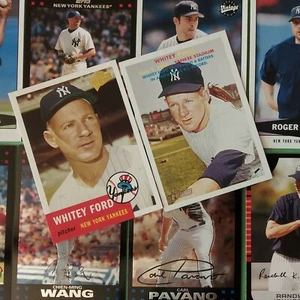 LOTE DE 10 TARJETAS LANZADORES DE LOS YANQUIS DE NUEVA YORK - CLEMENS RIVERA FORD JOHNSON MUSSINA - Imagen 1 de 8